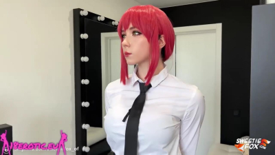 Dominant Makima loves hard sex, dirty talk and juicy pussy licking with her submissive POV